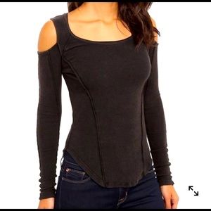 Free People Cold Shoulder Top Size S